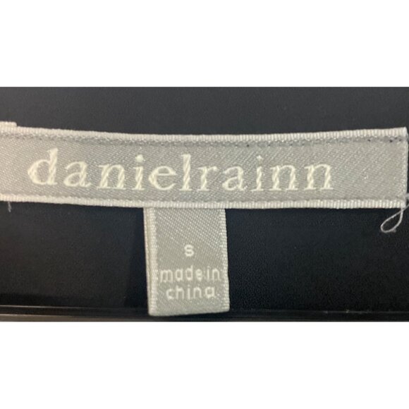 Daniel Rainn Black Floral Print Blouse With Roll Tab Sleeves Size S Flowy - Picture 2 of 6